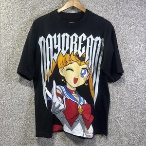 Sailor Moon Daydream Shirt Mens Large Black Anime Graphic Tee Manga Fan Art